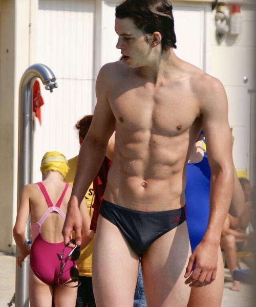 Young swim boys