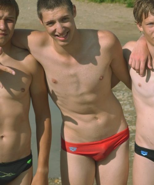 Young swim boys