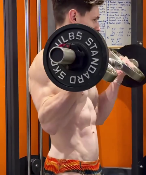 Lewis working out showing his hot package