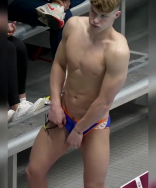 Hot Boy Adjusting His Package